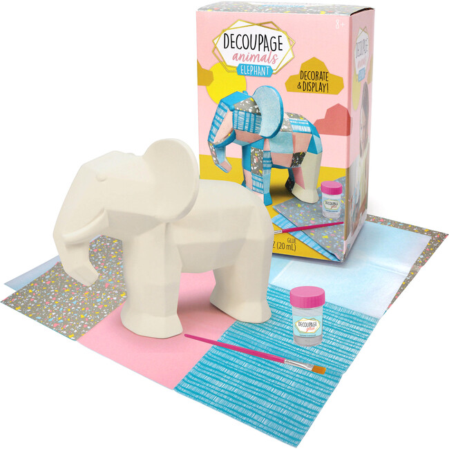 Decoupage Animals, Elephant - Painting - 2
