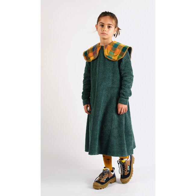 Heliana Dress, Corduroy Green - Dresses - 6