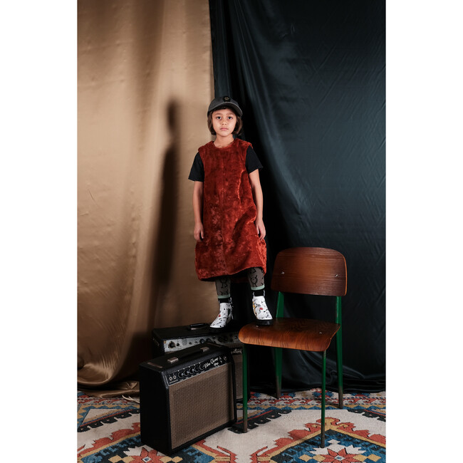 Silvana Dress, Terracota Fur - Dresses - 2
