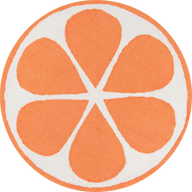 Tangerine Hand-Hooked Rug, Orange