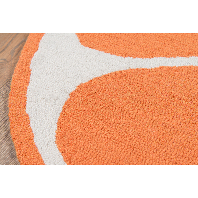 Tangerine Hand-Hooked Rug, Orange - Rugs - 2