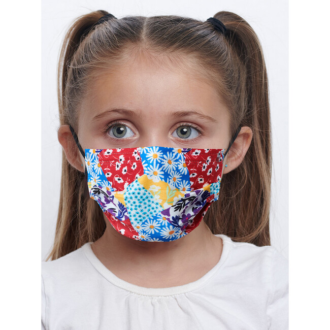 Kids Floral Collage Face Masks, 30 Pack