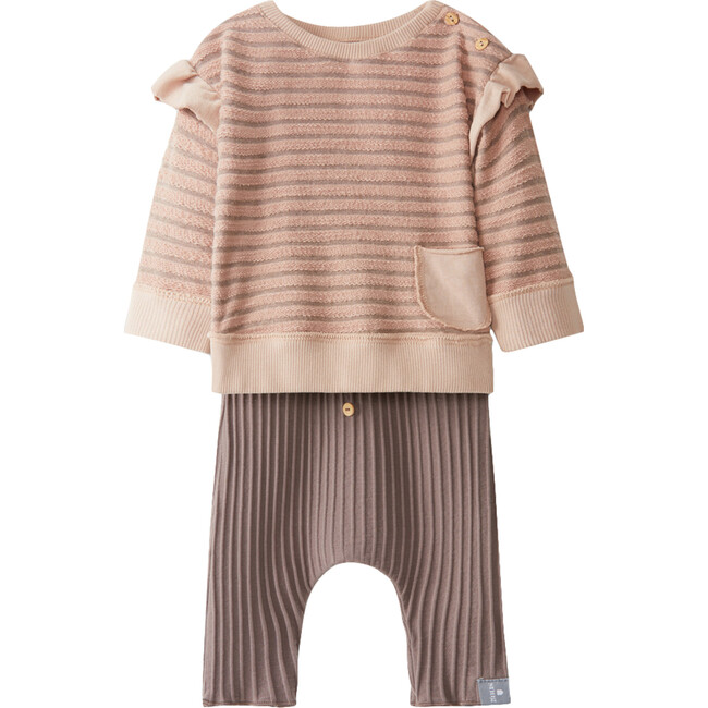 Knit Set, Pink and Brown - Mixed Apparel Set - 1