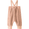 Fuzzy Overalls, Pink - Rompers - 2