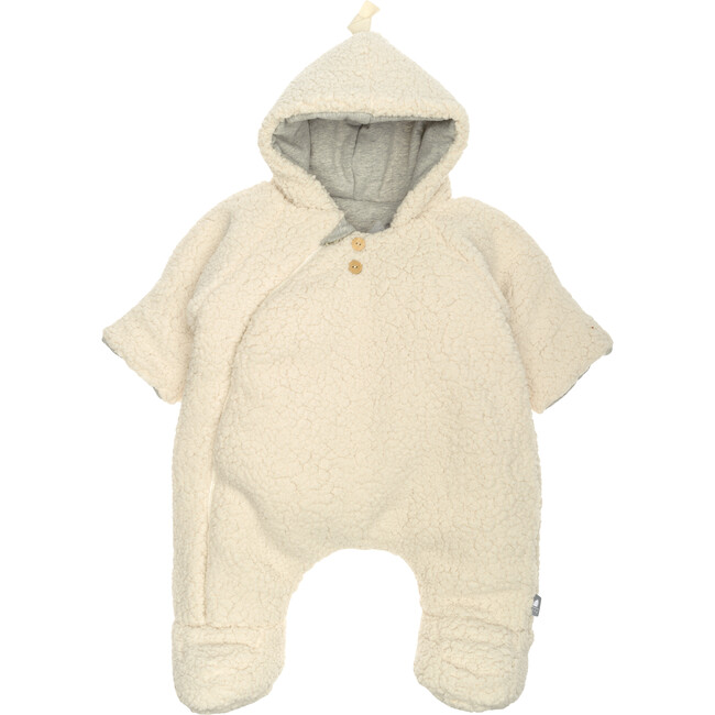 Fuzzy Footie, Cream - Footie Pajamas - 1