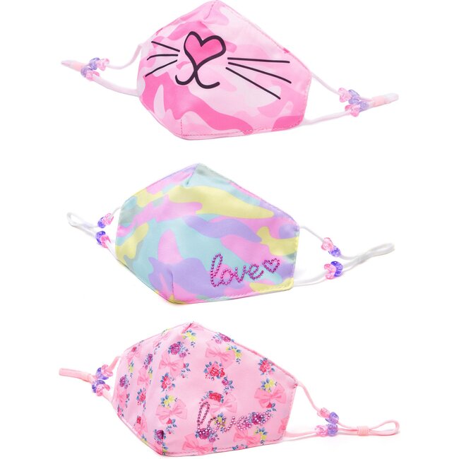 Miss Bella Floral Camo 3 Pack Face Mask Set - Face Masks - 1