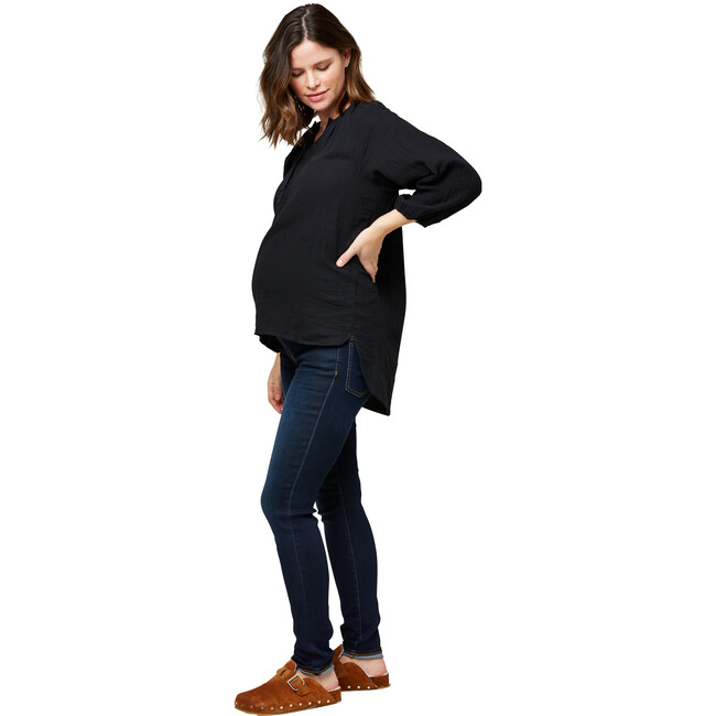 Women's Ava During + Nursing Top, Black - Shirts - 3