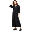 Women's Alma Cotton Gauze Nursing Jumpsuit, Black - Rompers - 5