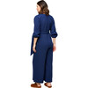 Women's Alma Cotton Gauze Nursing Jumpsuit, Navy - Rompers - 4