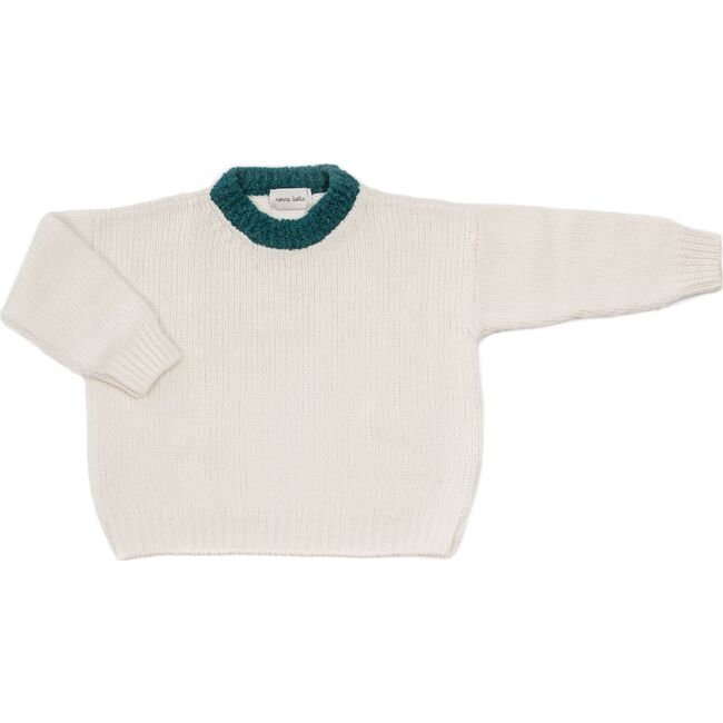 Women's Sweater,Bianco / Emerald - Sweaters - 1