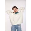 Women's Sweater,Bianco / Emerald - Sweaters - 3 - thumbnail