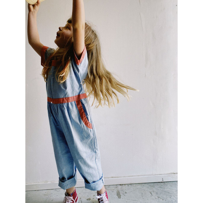 The 40's Jumpsuit, Blue - Rompers - 4