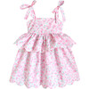 Scallop Peplum Petal Dress, Pink Cherry Blossom - Dresses - 1 - thumbnail
