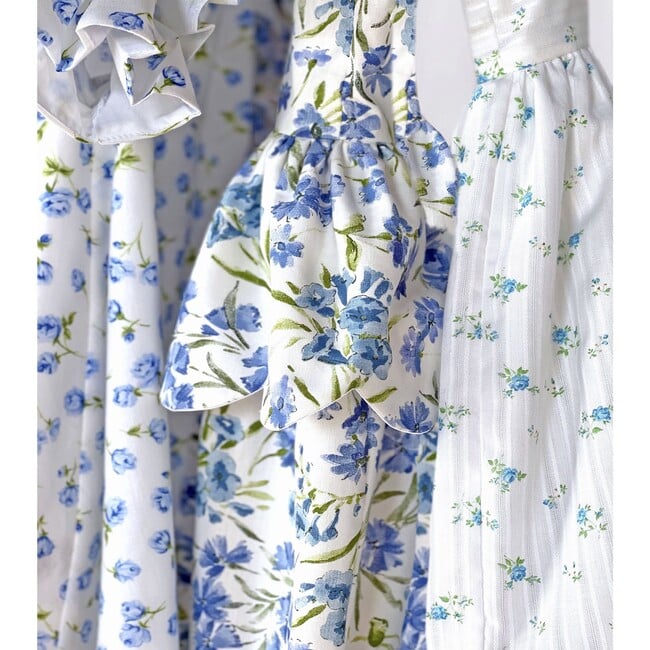 Scallop Peplum Petal Dress, Bluebells
