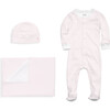 Organic Baby Gift Set, Pink Stripe - Mixed Apparel Set - 1 - thumbnail