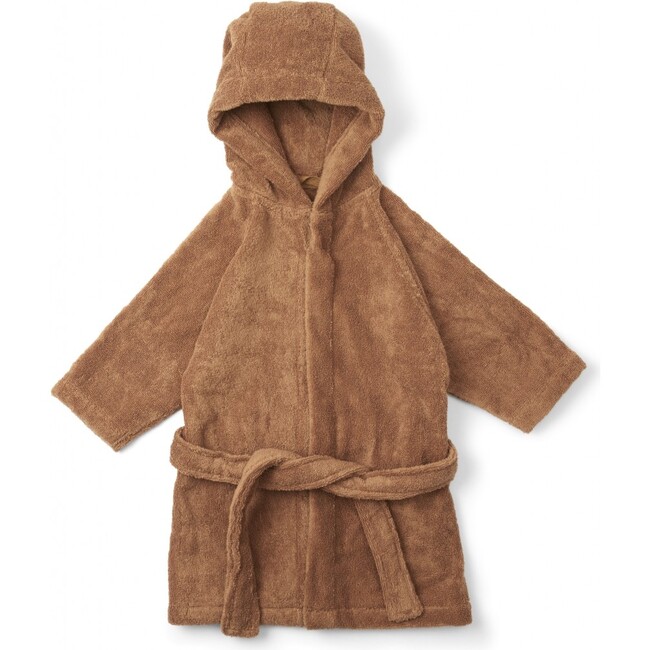 Kids Terry Bathrobe, Almond - Robes - 1