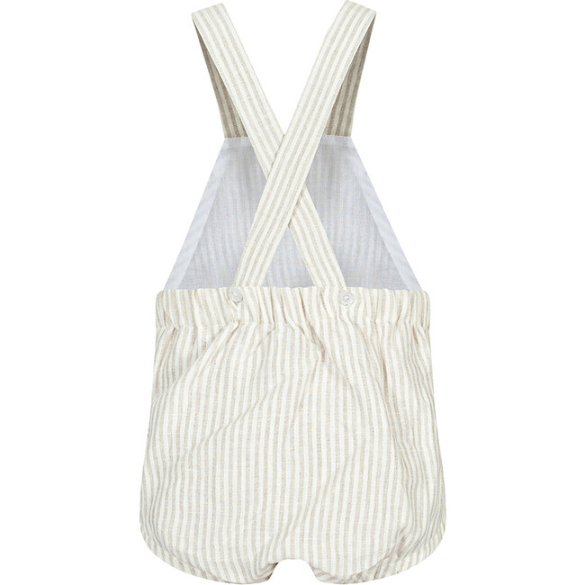 Theo Romper, Oatmeal Stripes - Rompers - 2