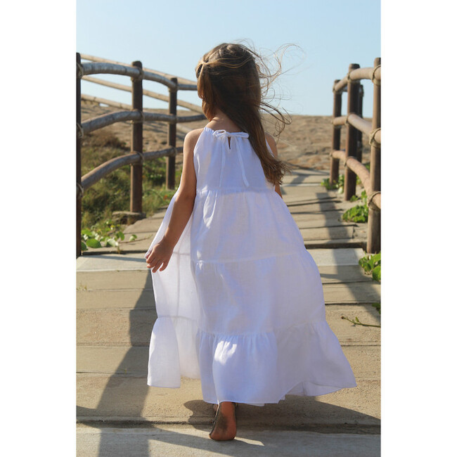 Halter Dress, White - Dresses - 4