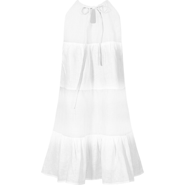 Halter Dress, White - Dresses - 5