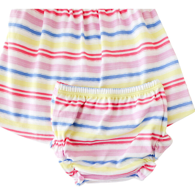 Rainbow Stripe Smocked Tank Dress - Dresses - 2