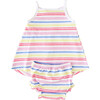 Rainbow Stripe Smocked Tank Dress - Dresses - 3