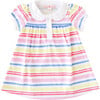 Rainbow Stripe Collared Dress - Dresses - 1 - thumbnail