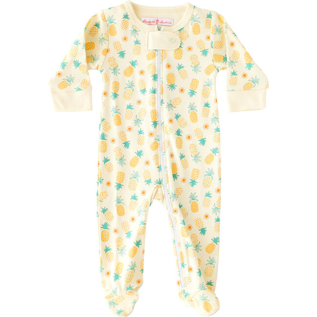 Pineapple Print Footie - Pajamas - 1