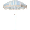 Premium Beach Umbrella, Vintage Blue Stripe - Outdoor Home - 1 - thumbnail
