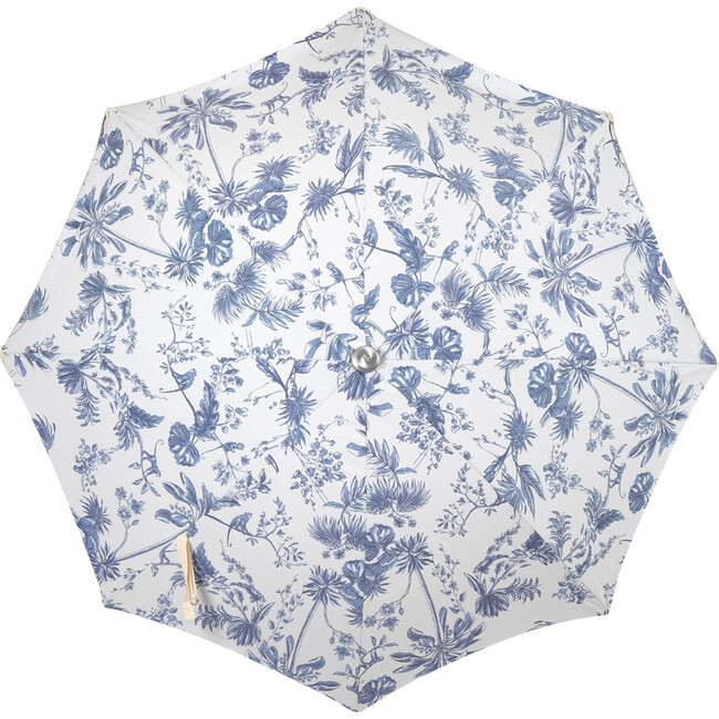 Premium Beach Umbrella, Blue Chinoiserie