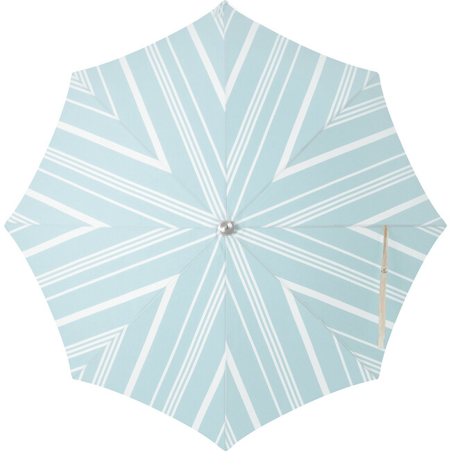 Premium Beach Umbrella, Vintage Blue Stripe - Outdoor Home - 3