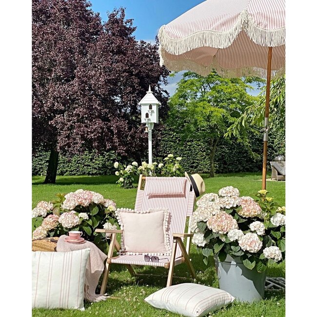 Premium Beach Umbrella, Lauren's Pink Stripe - Outdoor Home - 4