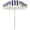 Holiday Lightweight Beach Umbrella, Crew Navy Stripe - Outdoor Home - 1 - thumbnail