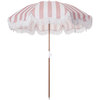 Holiday Lightweight Beach Umbrella, Crew Pink Stripe - Outdoor Home - 1 - thumbnail