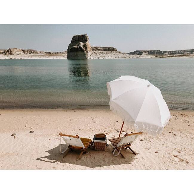 Holiday Lightweight Beach Umbrella, Antique White - Outdoor Home - 5