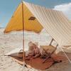 Premium Beach Tent, Vintage Yellow Stripe - Outdoor Home - 5 - thumbnail