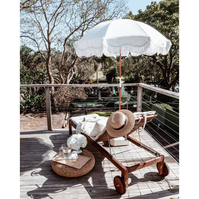 Holiday Lightweight Beach Umbrella, Antique White - Outdoor Home - 6