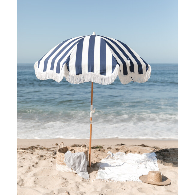 Holiday Lightweight Beach Umbrella, Crew Navy Stripe