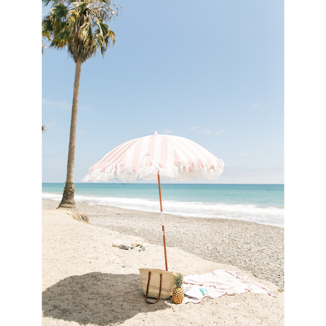 Holiday Lightweight Beach Umbrella, Crew Pink Stripe