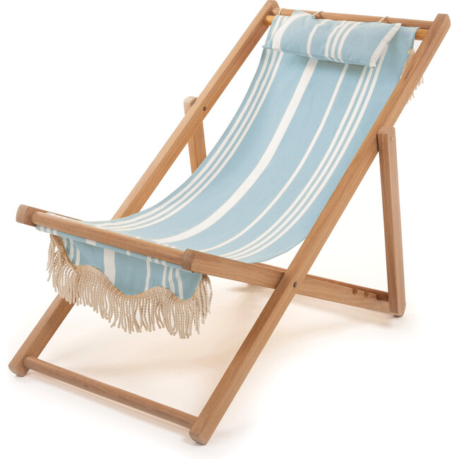 Premium Sling Chair, Vintage Blue Stripe
