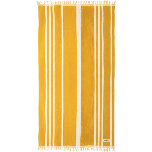 The Beach Towel, Vintage Yellow Stripe