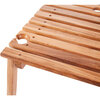 Teak Folding Table, Natural - Outdoor Home - 4 - thumbnail