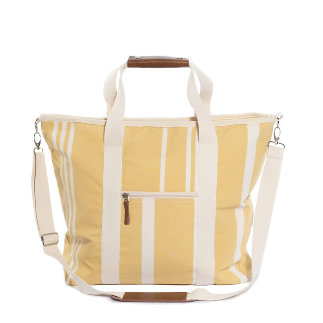 Cooler Tote Bag, Vintage Yellow Stripe