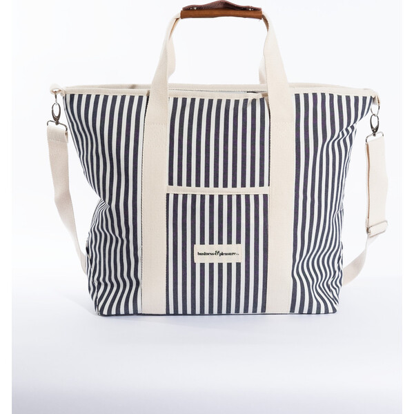 Cooler Tote Bag, Lauren's Navy Stripe - Business & Pleasure Co. Sun ...