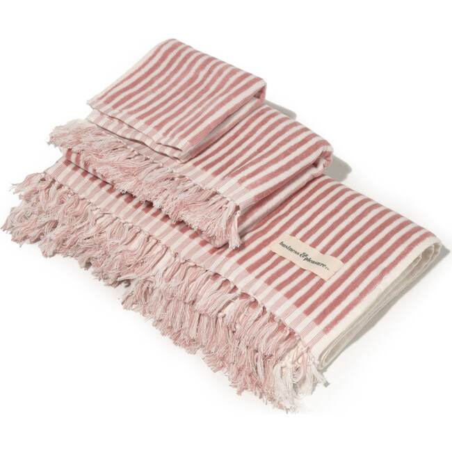 Bath Set, Lauren's Pink Stripe