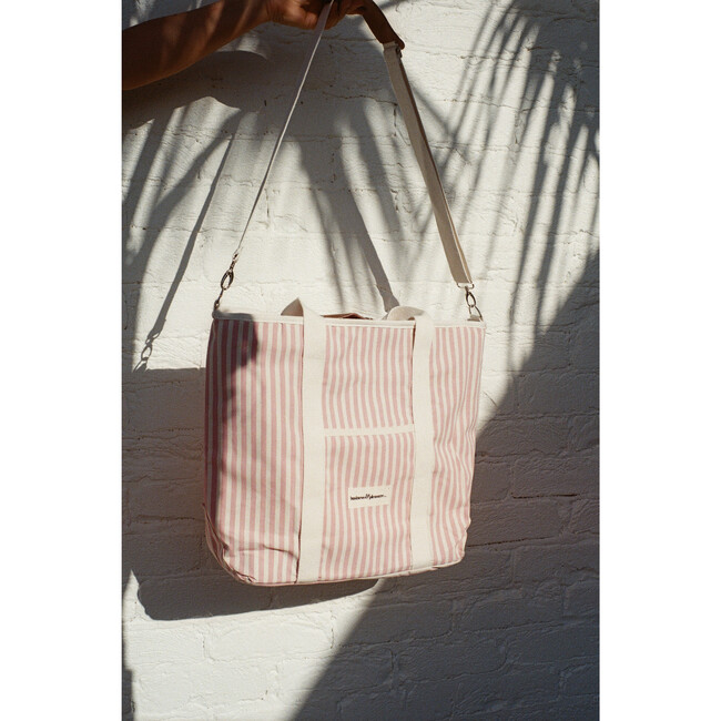 Cooler Tote Bag, Lauren's Pink Stripe - Outdoor Home - 6