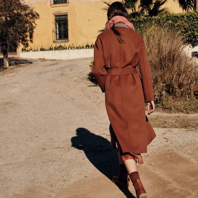 Women's Reversible Coat Sully, Brown - Wool Coats - 5