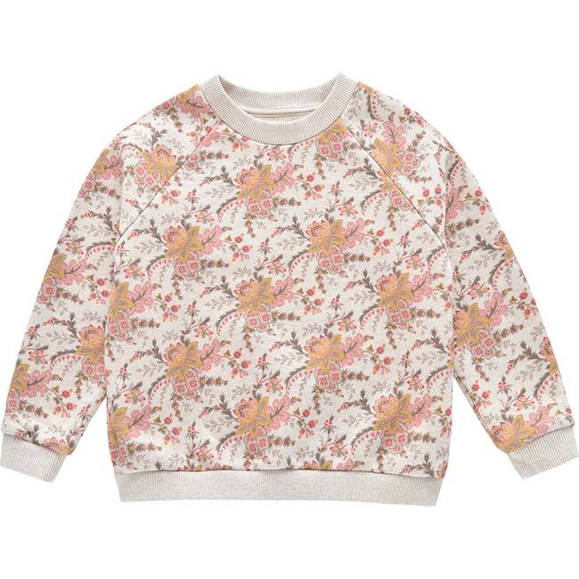 Kyra Sweatshirt, Cream French Floral - Sweaters - 1