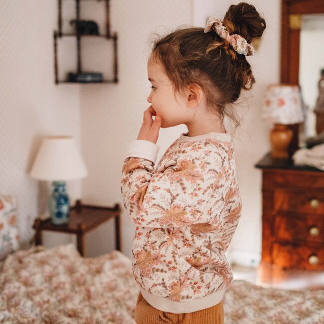 Kyra Sweatshirt, Cream French Floral - Sweaters - 2