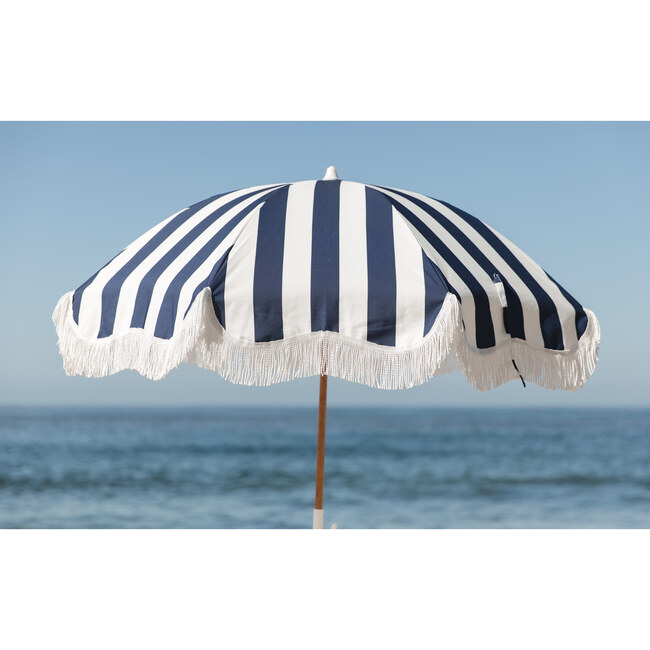 Holiday Lightweight Beach Umbrella, Crew Navy Stripe - Outdoor Home - 7