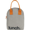 Zipper Lunch, Grey and Pumpkin - Lunchbags - 1 - thumbnail